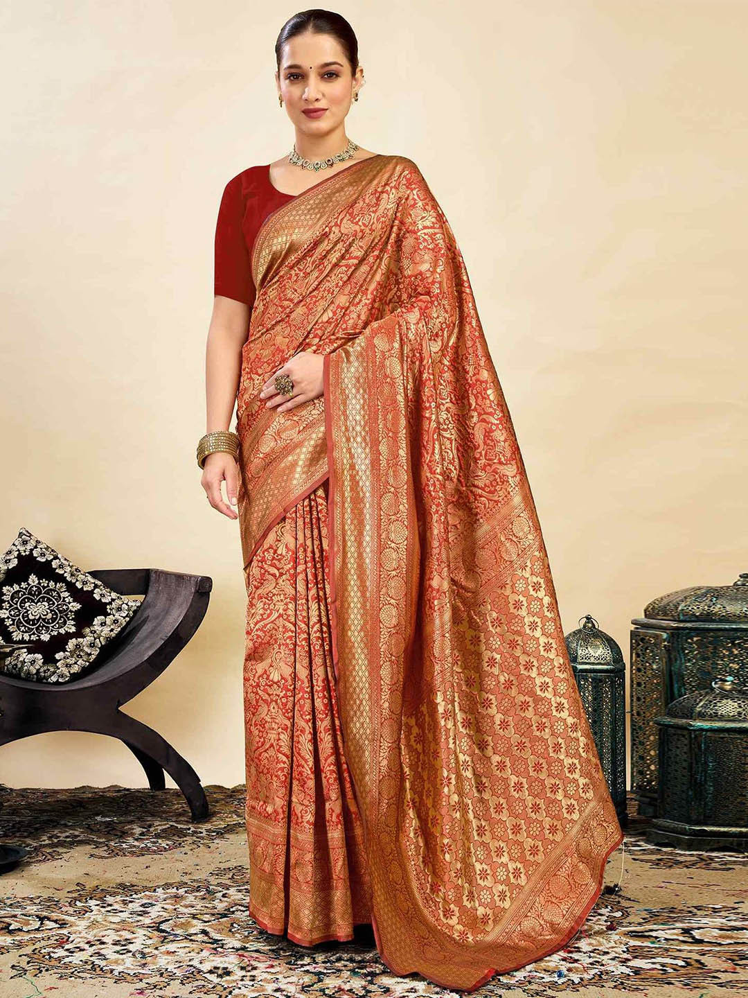 HERE&NOW Woven Design Traditional Saree