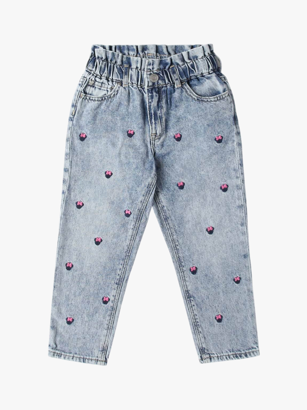 GAP Girls High Rise Relaxed Fit Heavy Fade Jeans