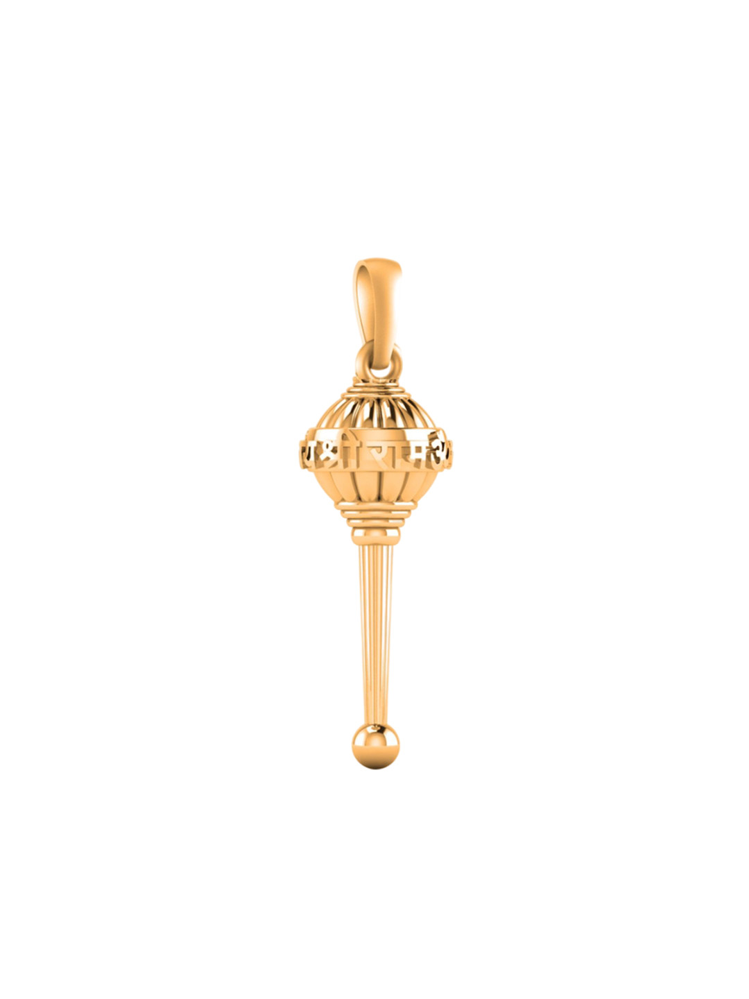AKSHAT SAPPHIRE Unisex 925 Sterling Silver 22kt Gold-Plated Big Gada Pendant
