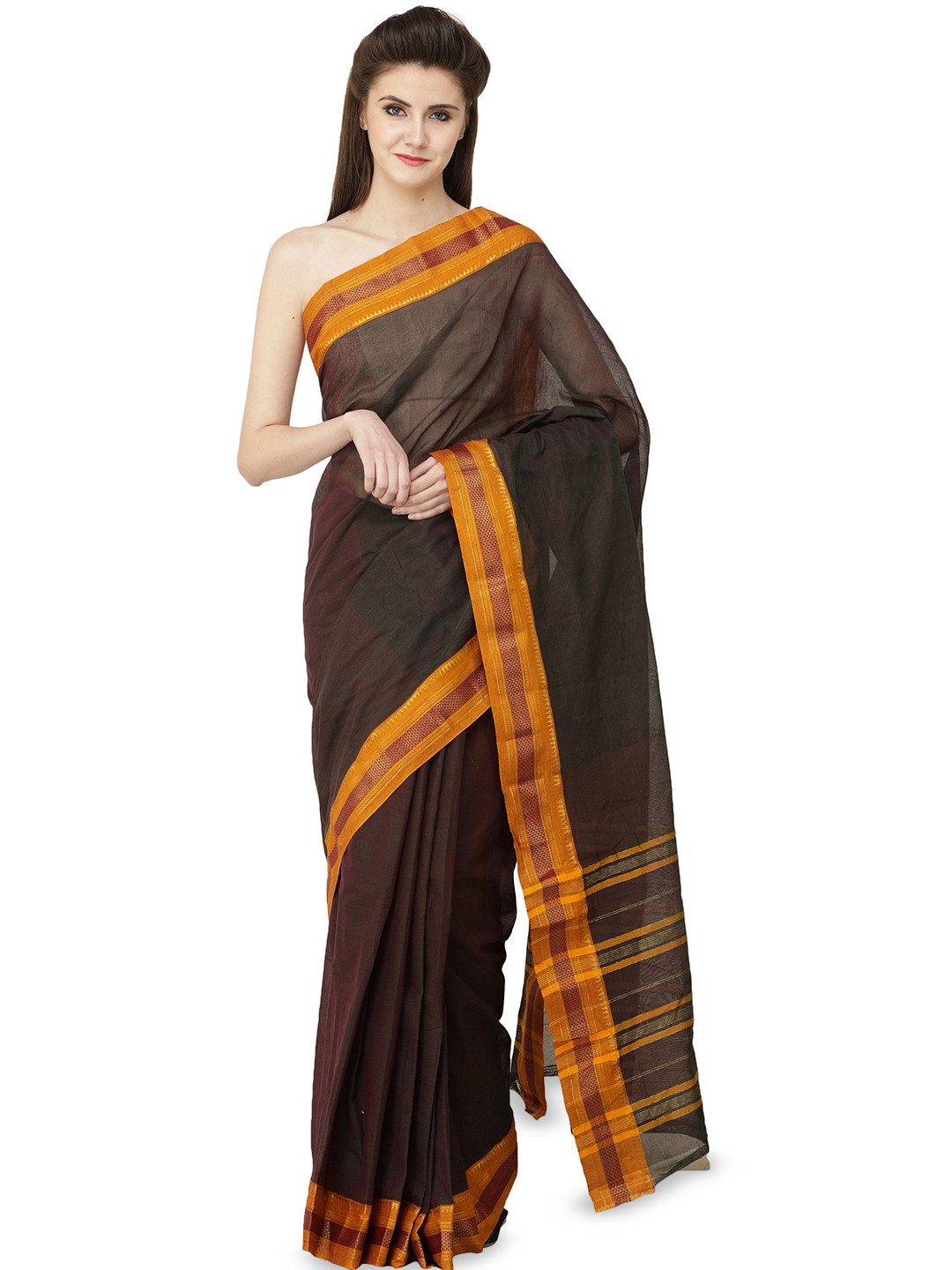 Exotic India Zari Pure Cotton Venkatgiri Saree
