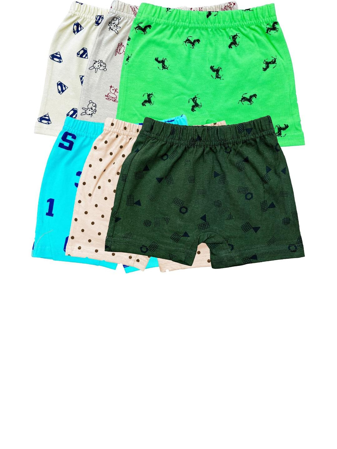 Fasha Kids-Unisex Pack of 6 Shorts