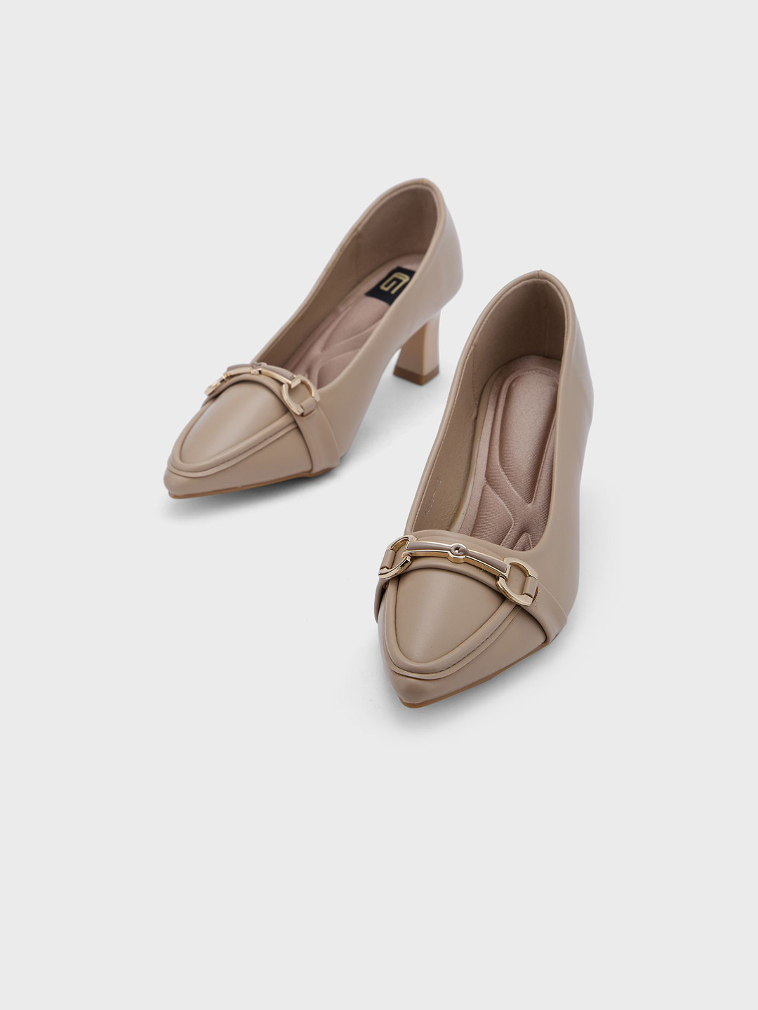 Sole To Soul Women Kitten Heel Pumps with Buckles