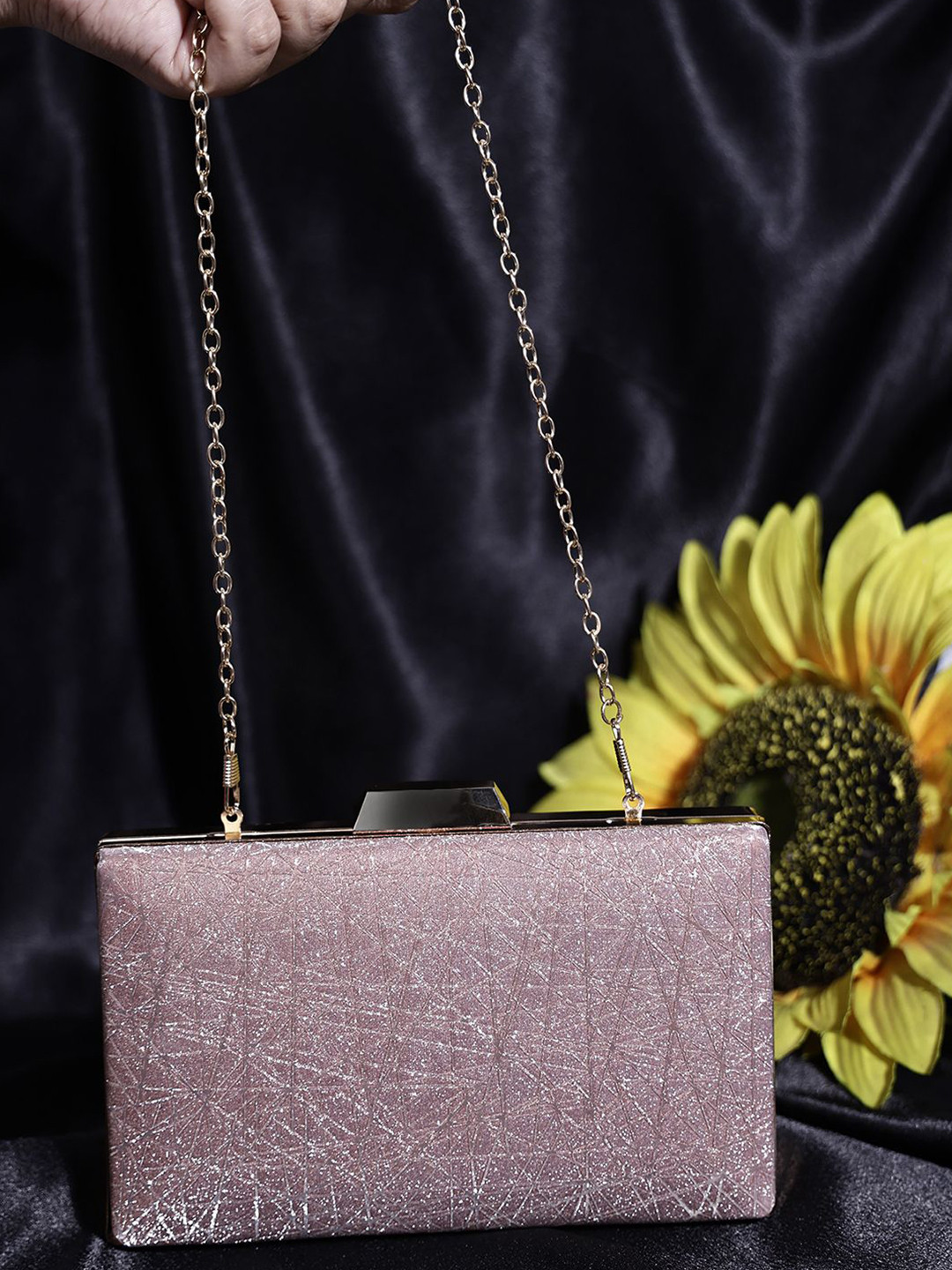 SKIMMER Textured Box Clutch