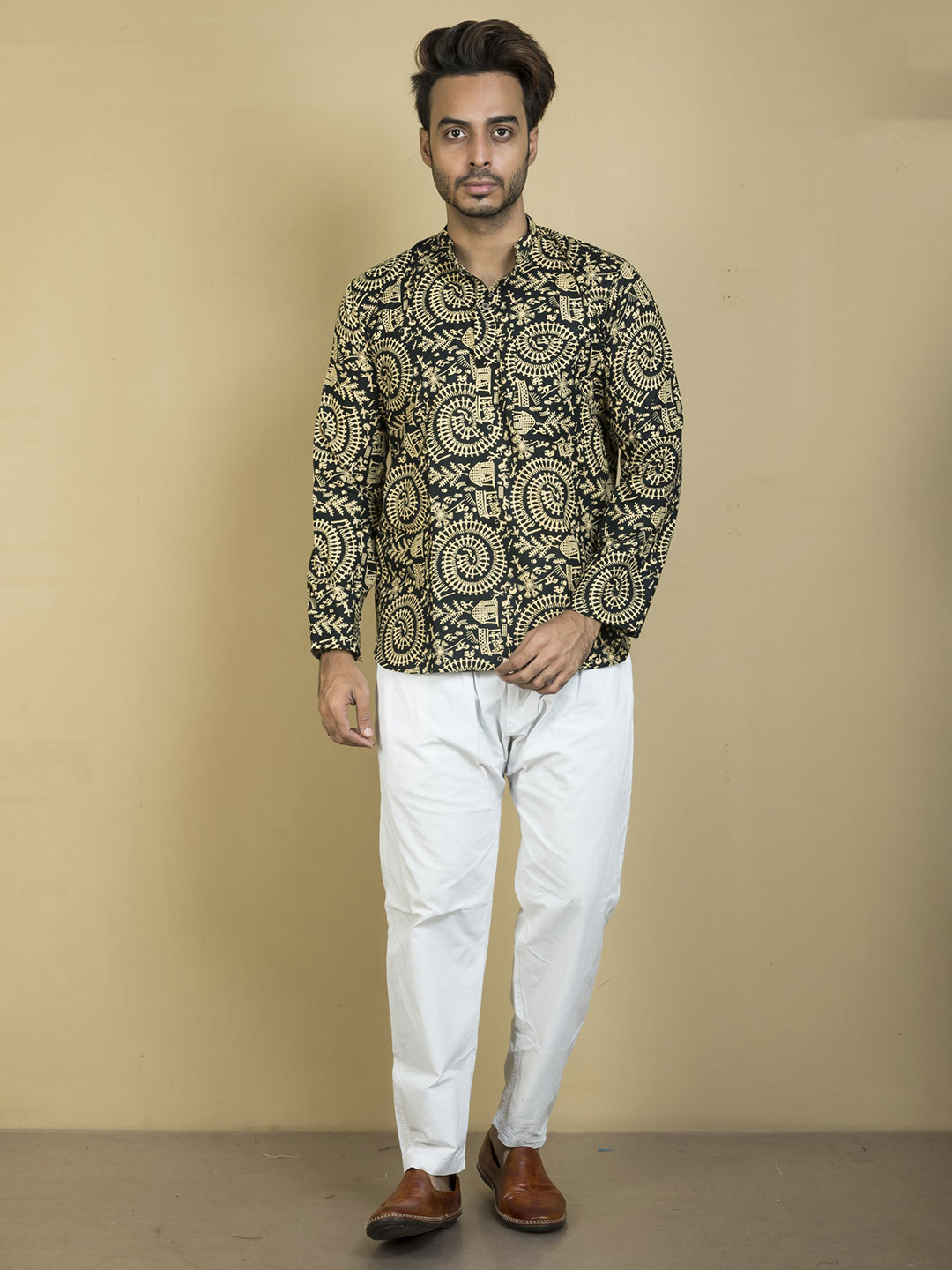 Tant Ghar Men Warli Printed Kurta