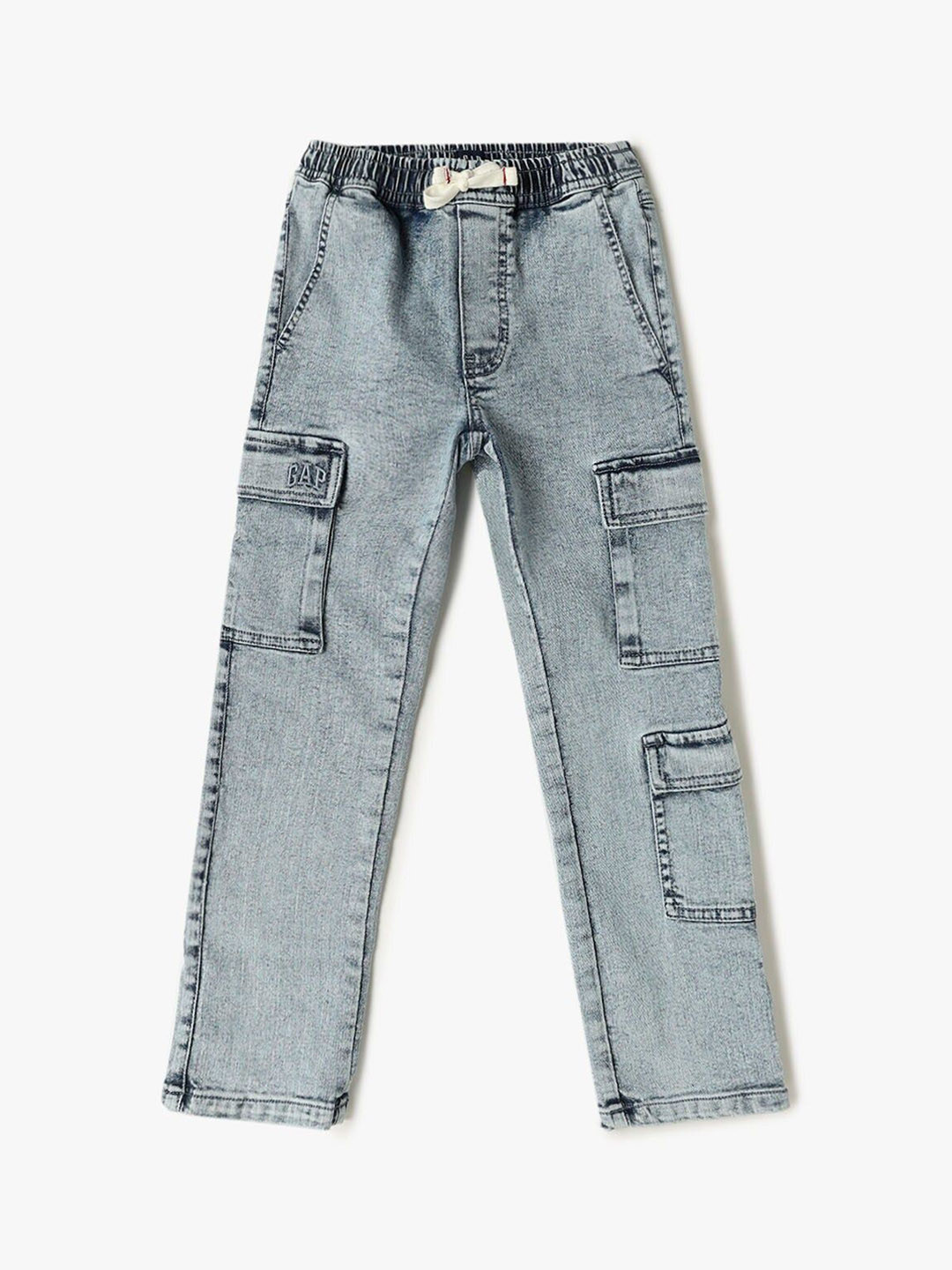 GAP Boys Mid-Rise Acid Wash Straight Fit Jeans