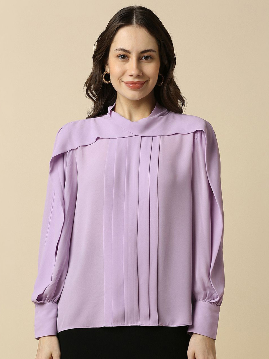 Allen Solly Woman Cuffed Sleeves Top