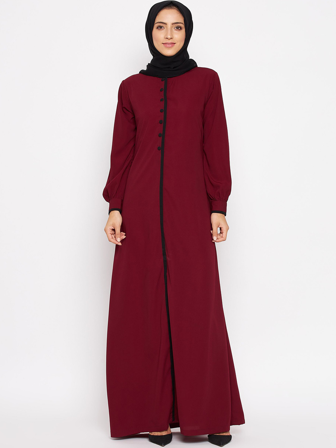 NABIA Cuffed Sleeves Abaya Burqas