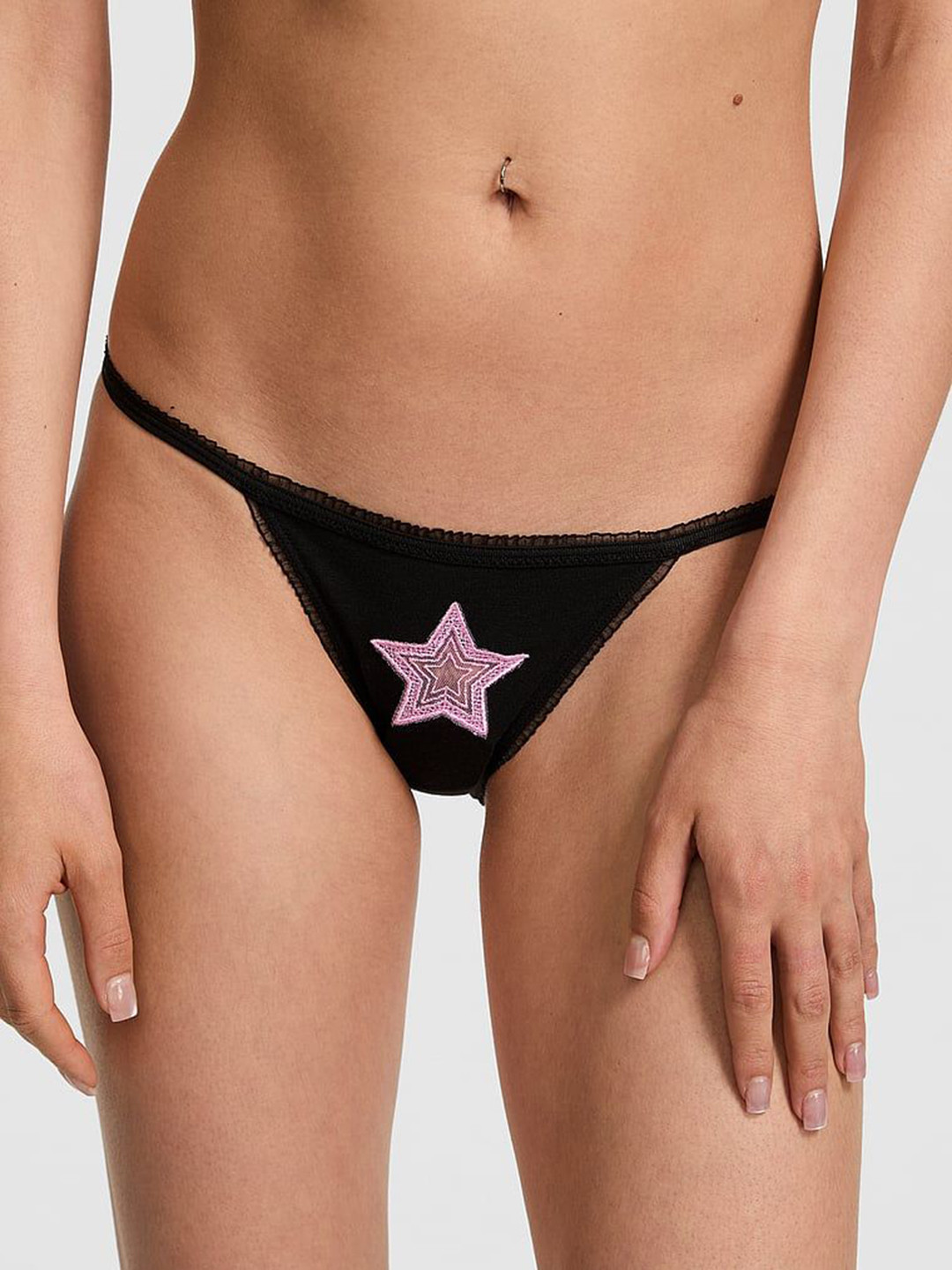 Victoria's Secret PINK Embroidered Low-Rise String Bikini Briefs 1126468754A2