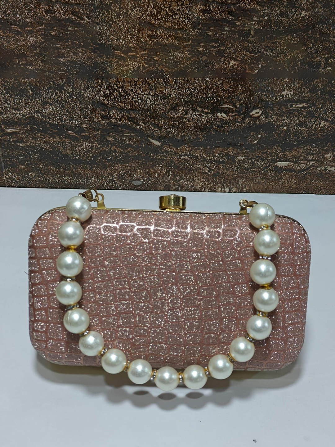 SPADEACES Embellished Elegent Sparkling Box Clutch