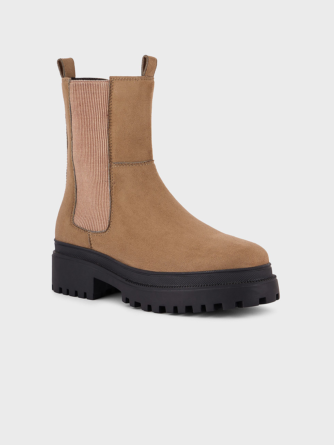 20Dresses Women High Ankle Chunky Chelsea Boots