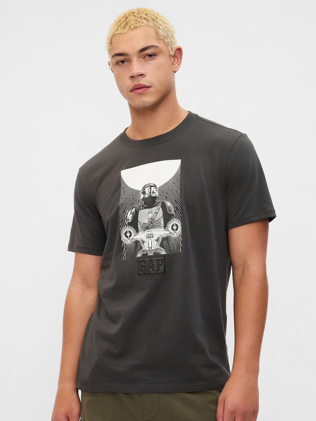 GAP Men Star Wars Graphic Printed Round Neck Cotton T-shirt