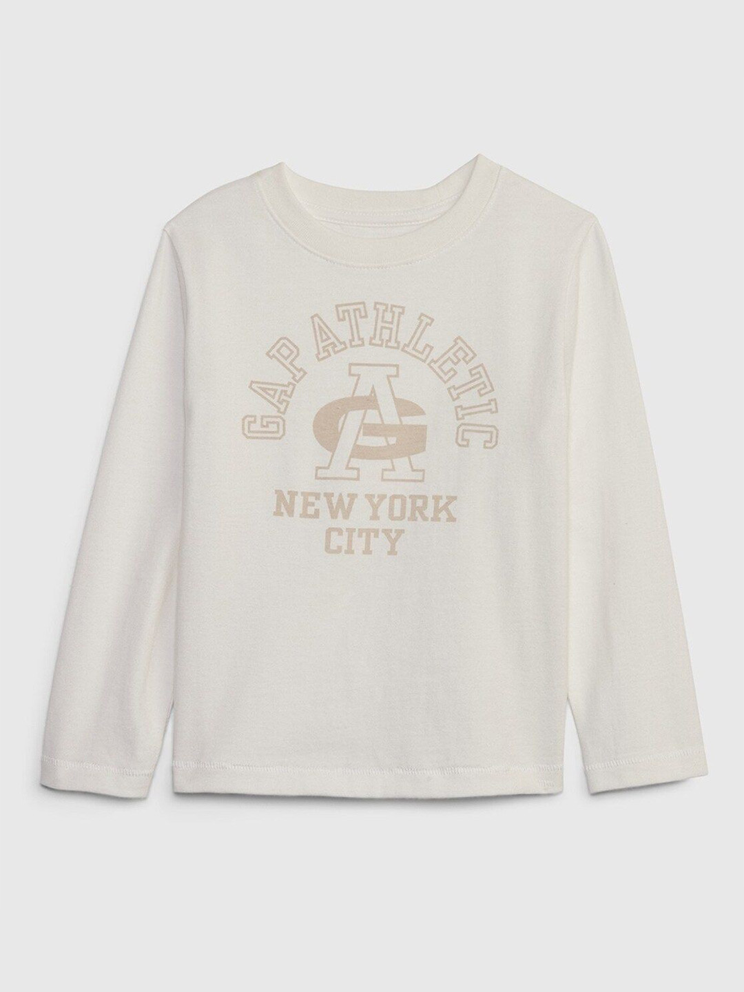 GAP Boys French Logo Printed Relaxed Fit Long Sleeves Pure Cotton T-Shirt