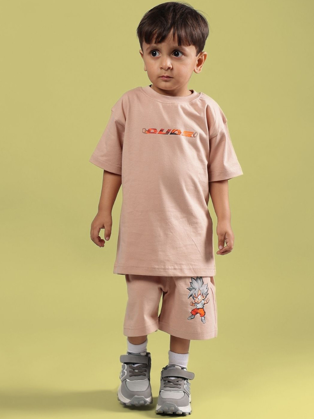 WEARDUDS Kids Gohan Printed T-shirt With Shorts