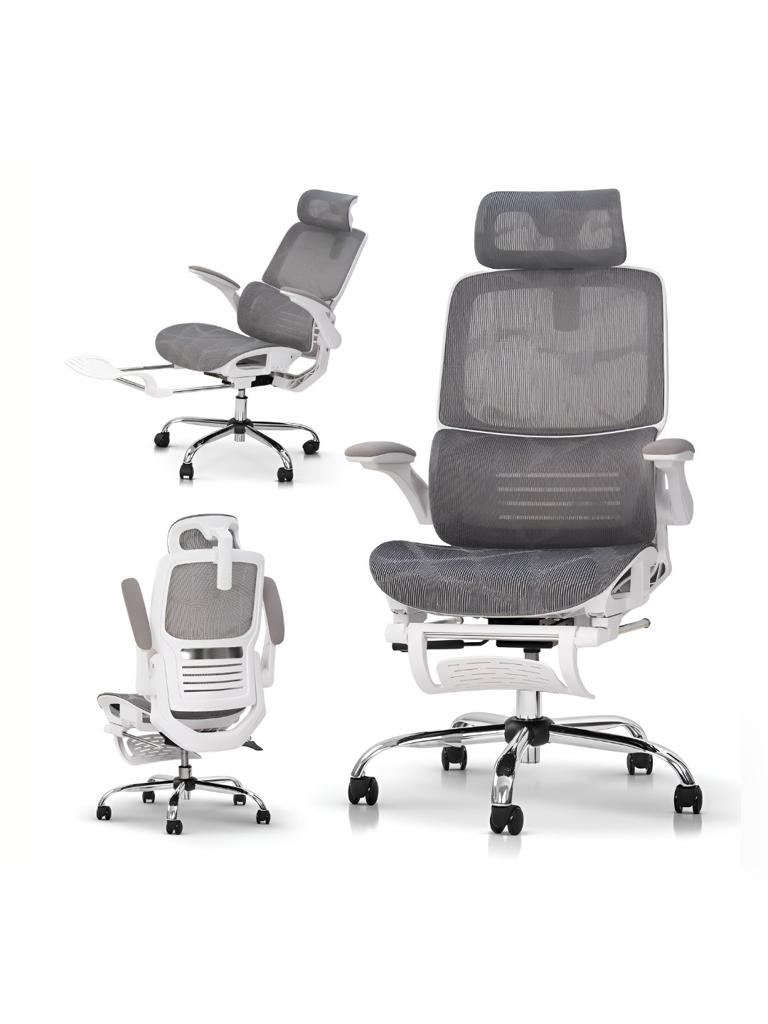 DROGO Grey Adjustable Recline Chair