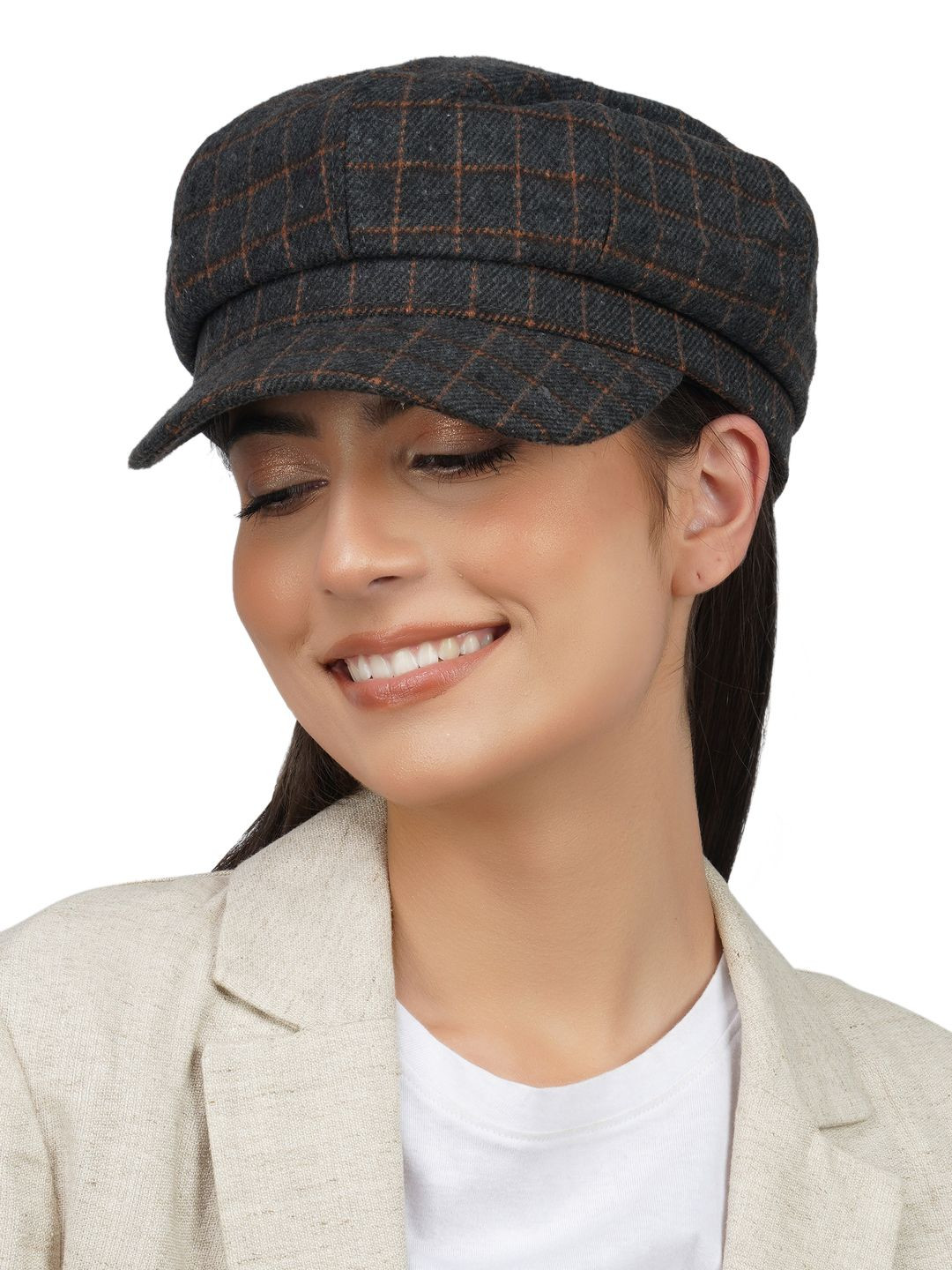 iSWEVEN Women Blue French Ascot Beret Cap