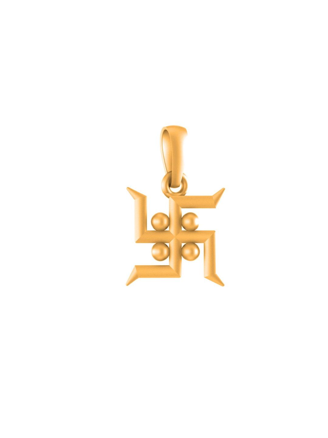 AKSHAT SAPPHIRE Unisex 925 Sterling Silver 22kt Gold-Plated Big Swastik Pendant