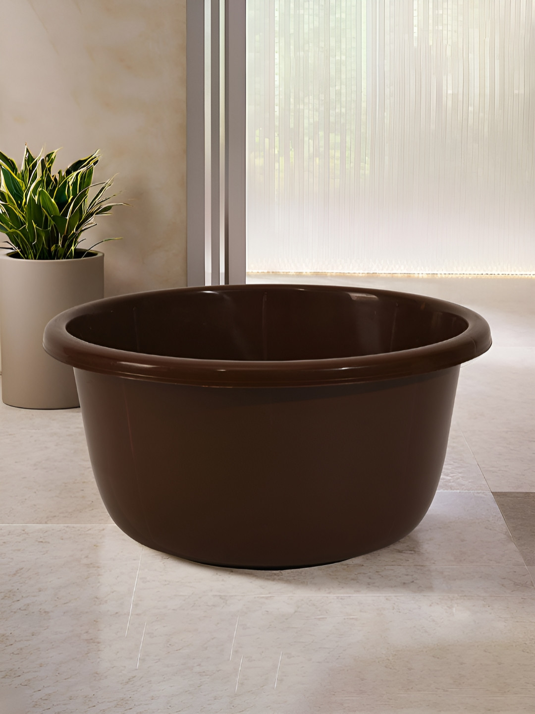 Aura Brown 40 Liter Multipurpose Bath & Washing Clothe Tub