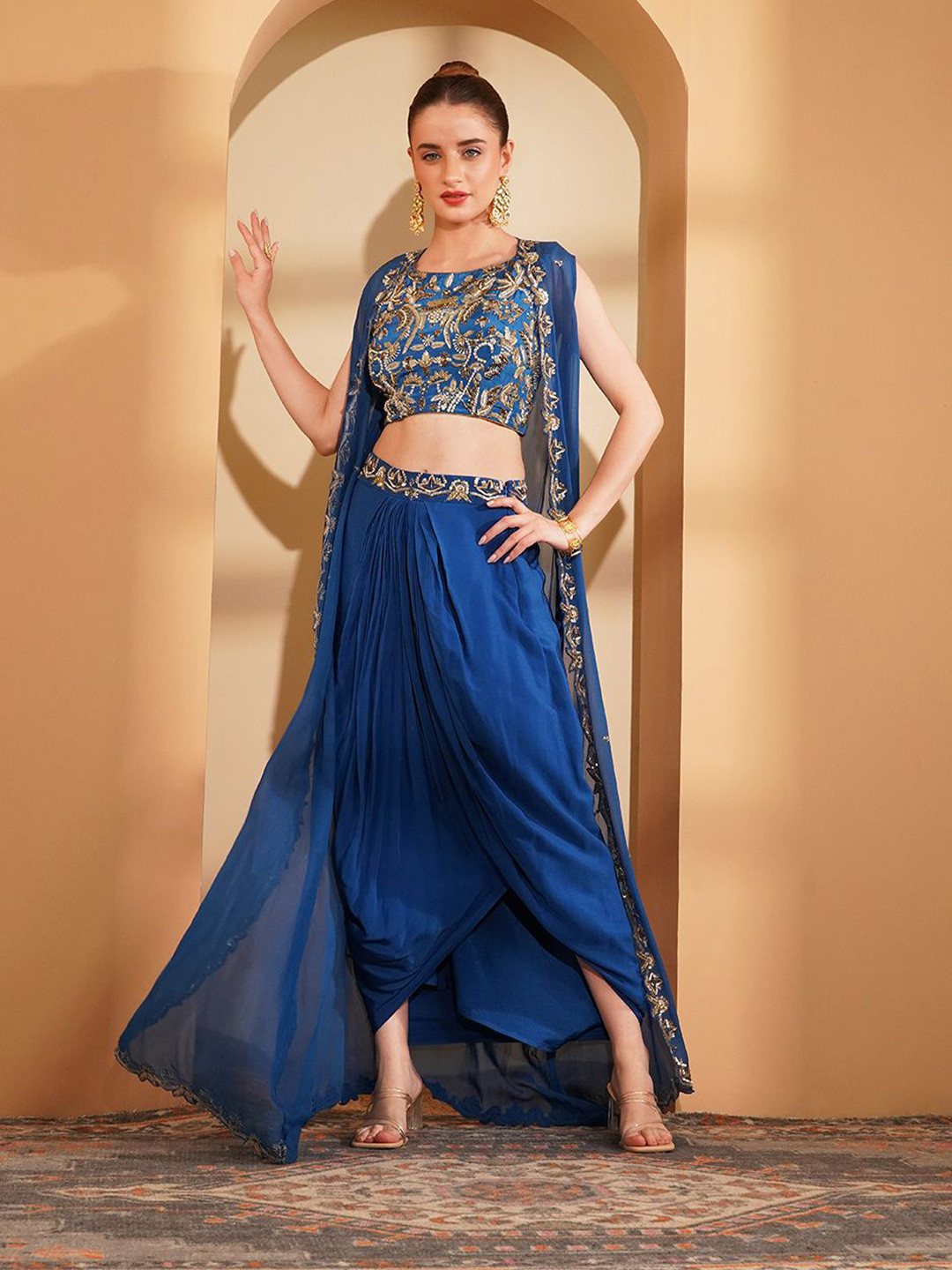 MILU MADAN Women Ethnic Embellished Co-Ords