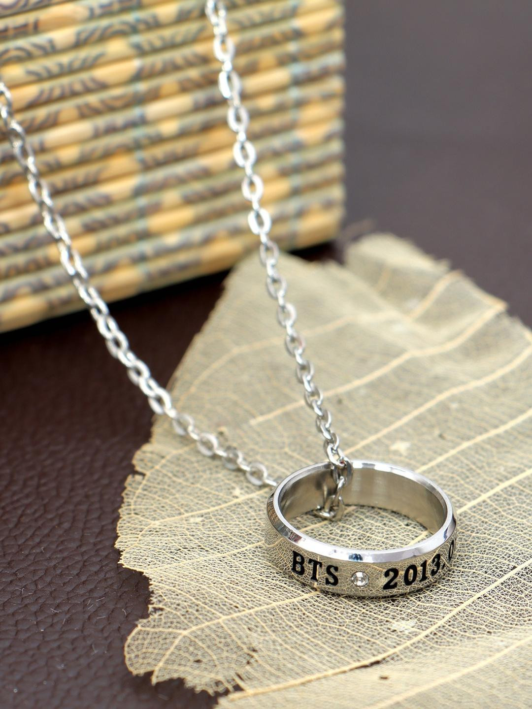 Vientiq Sterling SilverBangtanRing Pendant Chain Necklace
