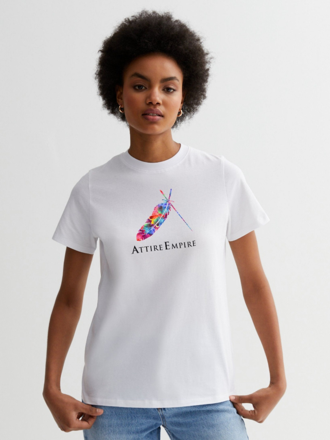 Attire Empire Brand Logo Printed Short Sleeves Cotton T-shirt