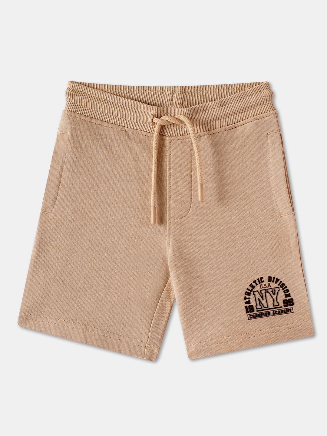 R&B Boys Pure Cotton Mid-Rise Embroidered Shorts