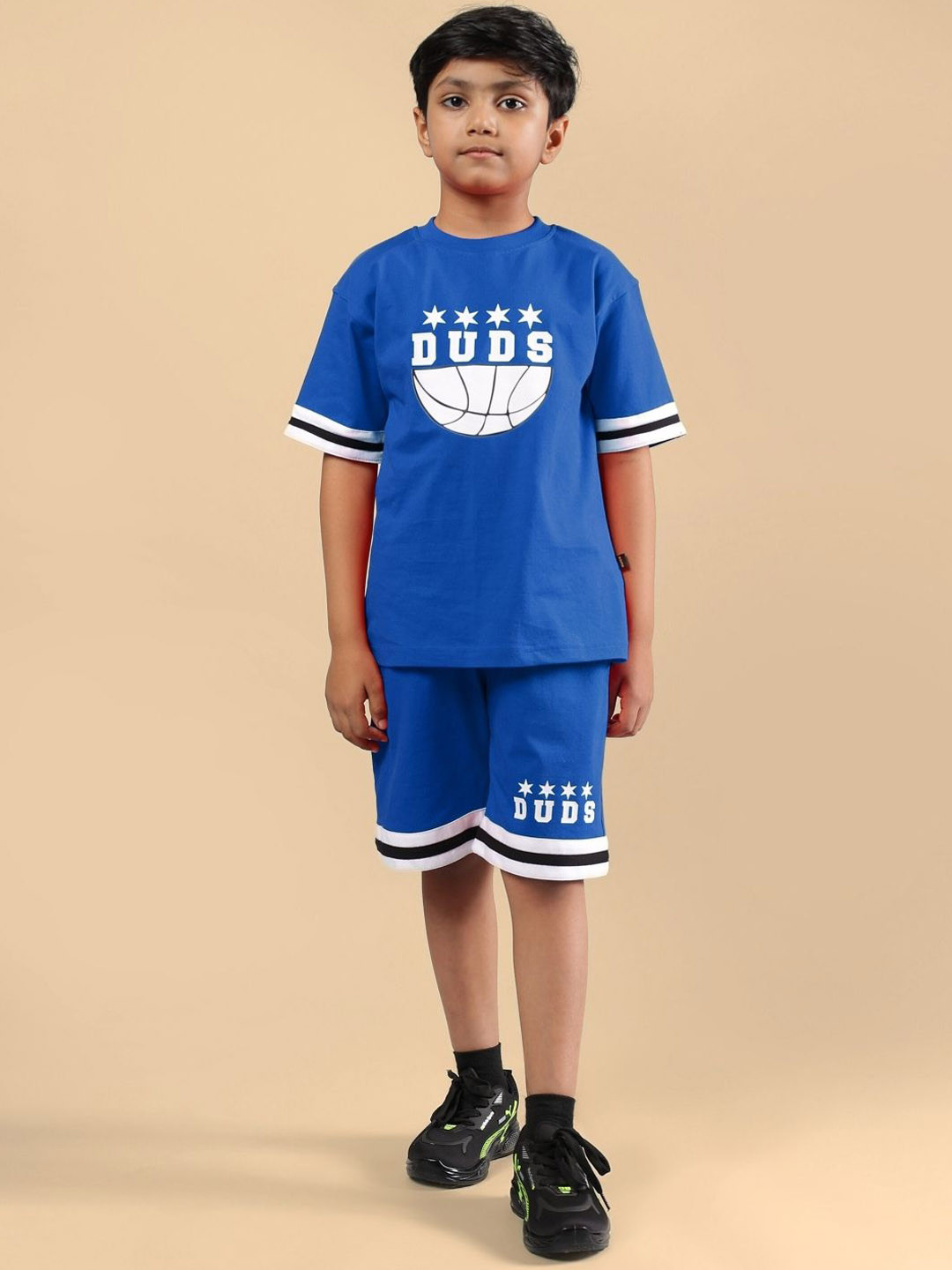 WEARDUDS Kids Diggin Printed Pure Cotton T-Shirt With Shorts