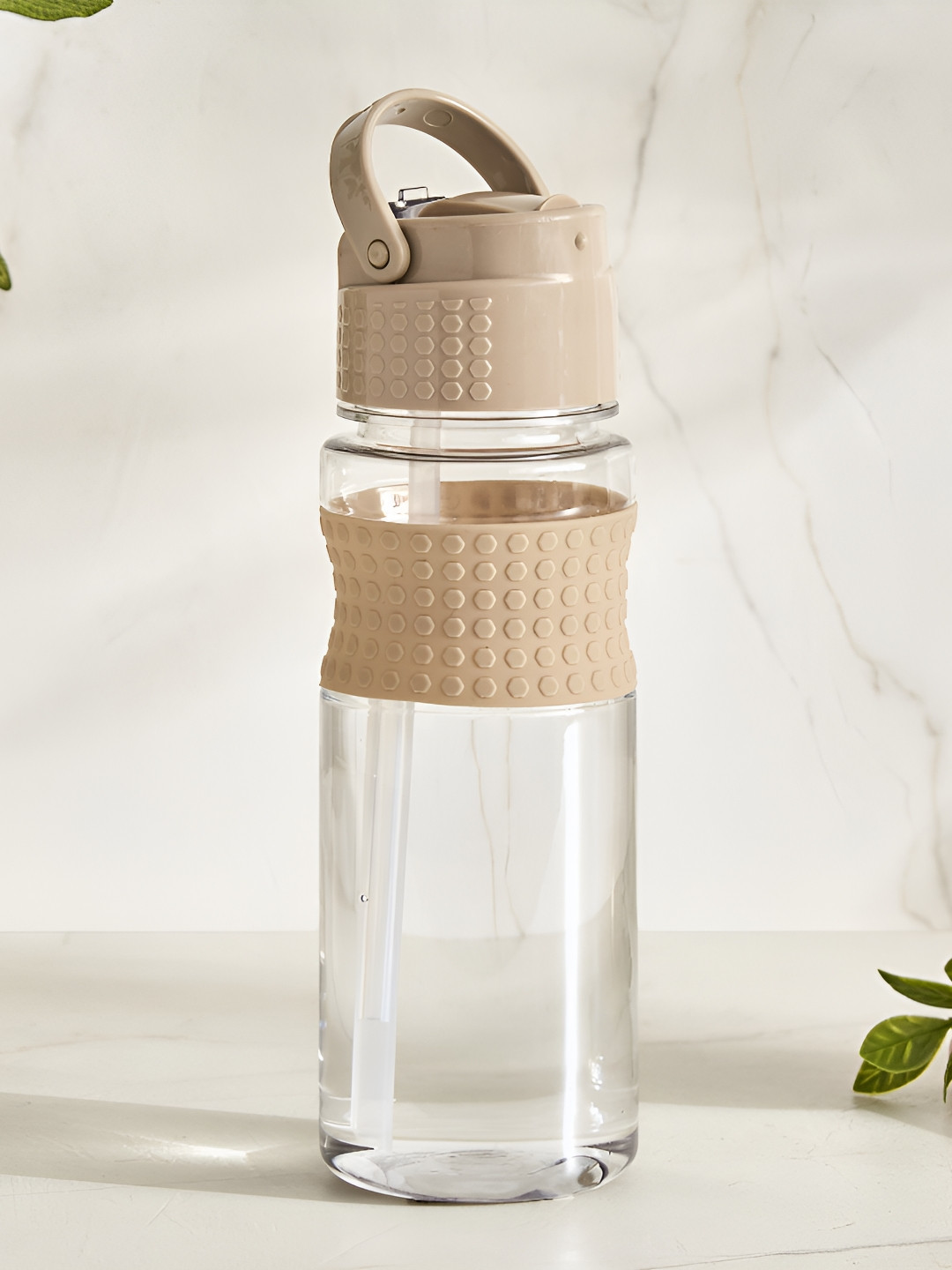 Home Centre Atlantis Dune Bally Beige & Transparent Sipper Water Bottle 620ml