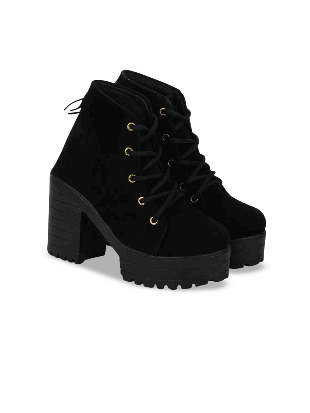 VANIYA SHOES Women Suede Heeled Boots