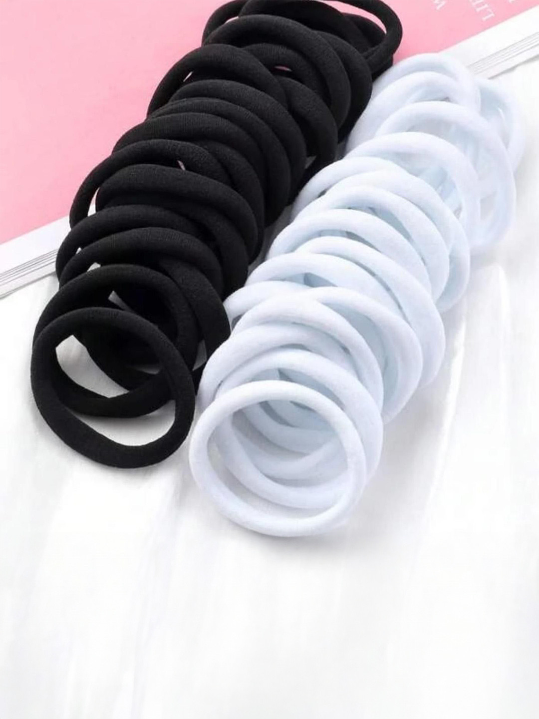 DN ENTERPRISES Women Set of 30 Cotton Hair Rubber Bands Ties Ponytail Holders