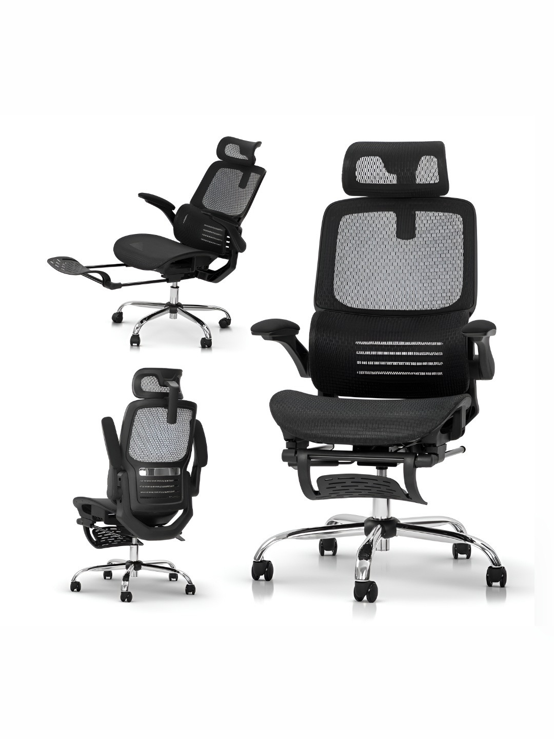 DROGO Black Adjustable ReclineStudy Chair