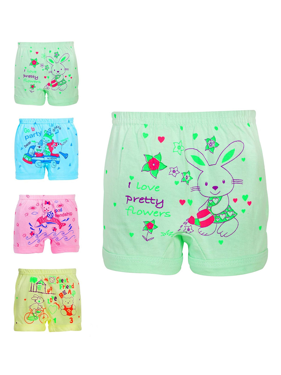 PALMLON Unisex Kids Printed Regular Fit Mid-Rise Above Knee Shorts