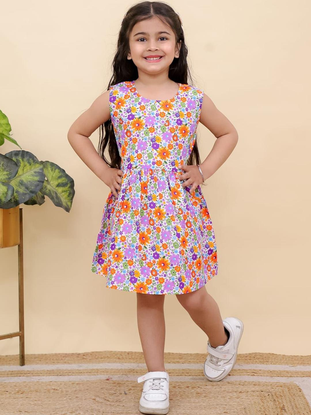 House Of Kids Floral Print Fit & Flare Dress
