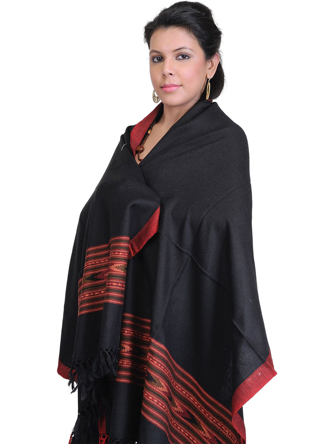 Buy Exotic India Geometric Printed Shawl - Shawl for Women