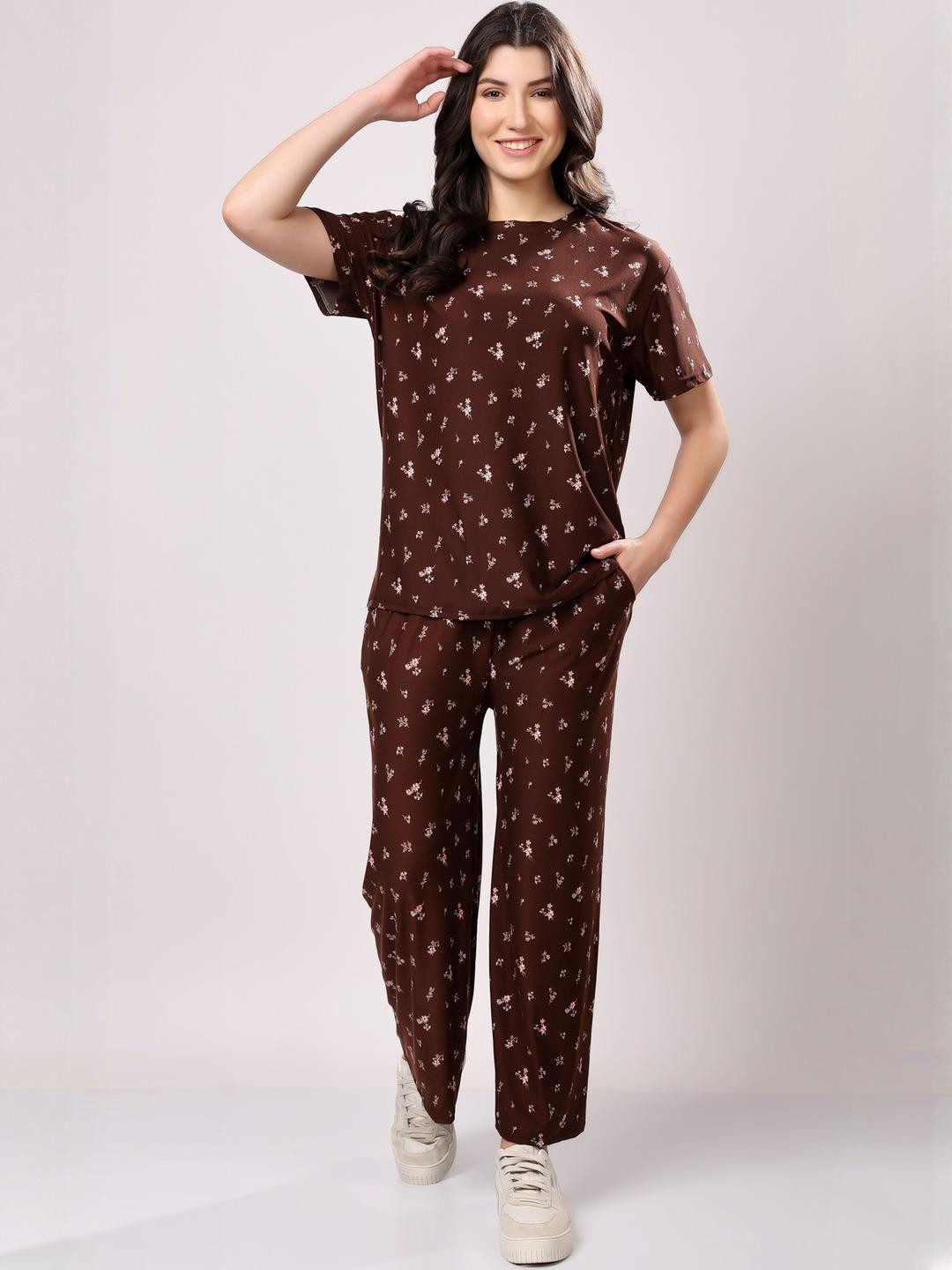 FITIN OUTFIT Women Printed Night suit