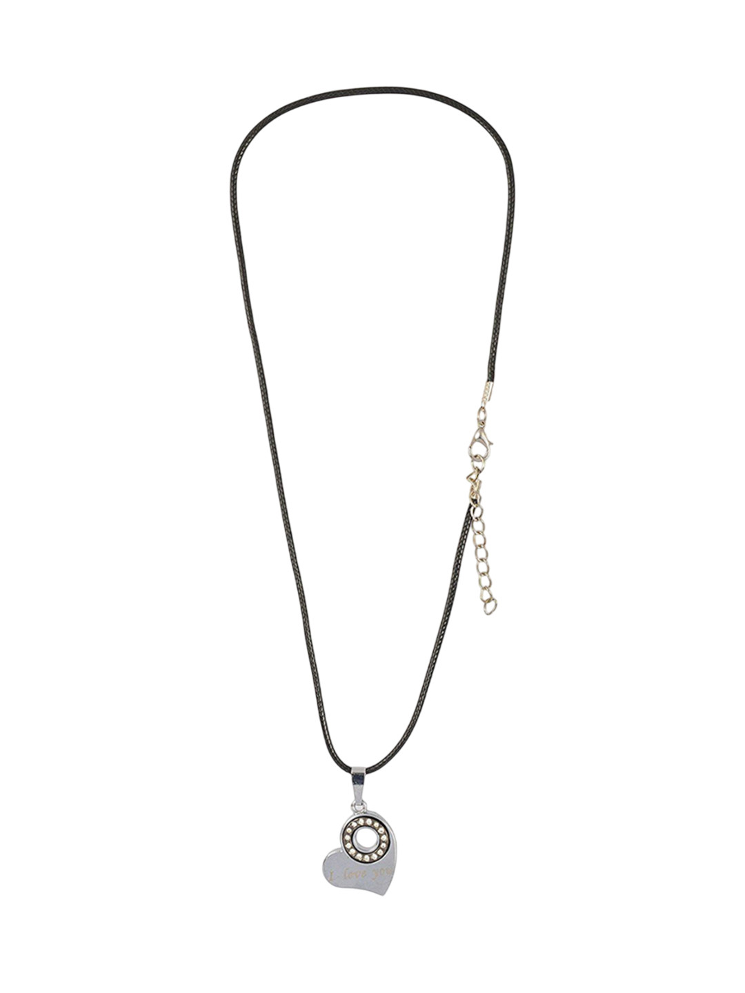 SANAA CREATIONS Silver-Plated Heart Shaped Pendants with Chains