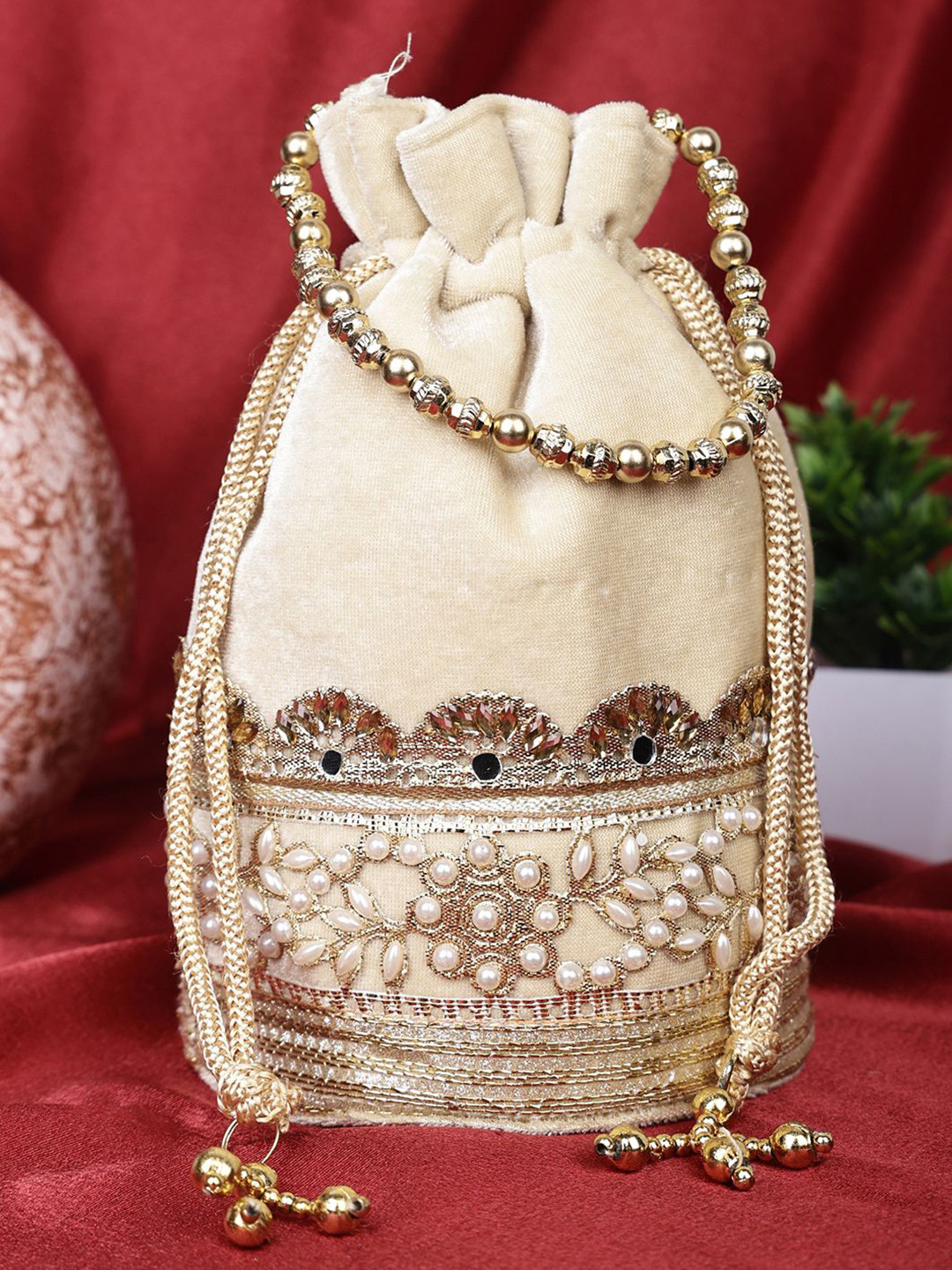 SKIMMER Embroidered Potli Clutch