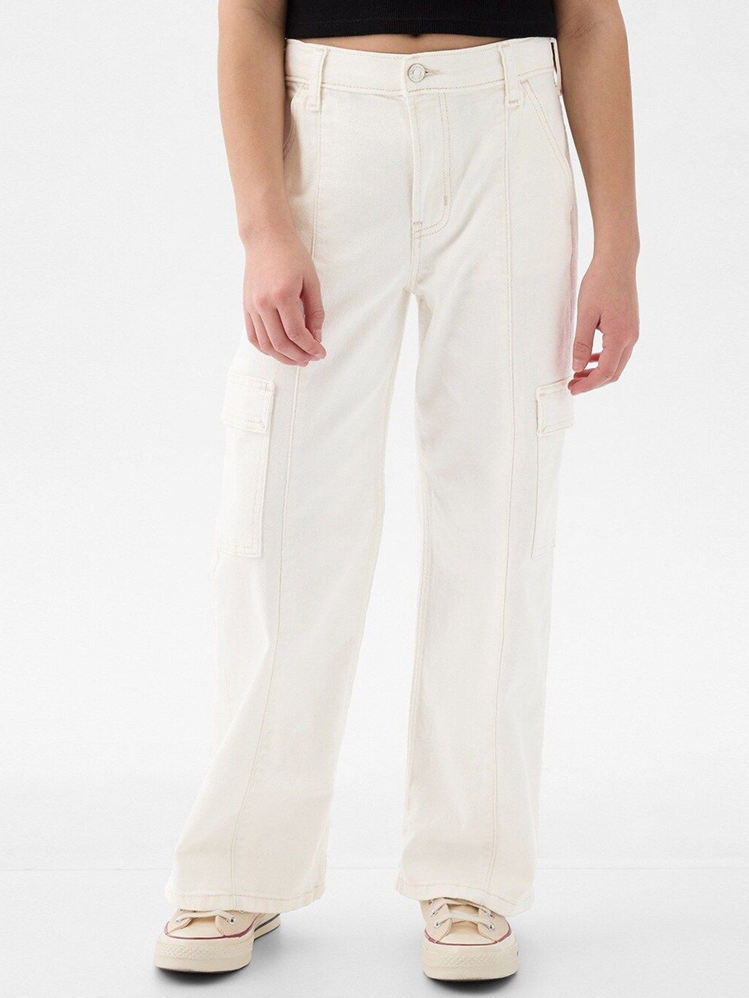 GAP Girls Low Stride Wide-Leg Ankle Jeans