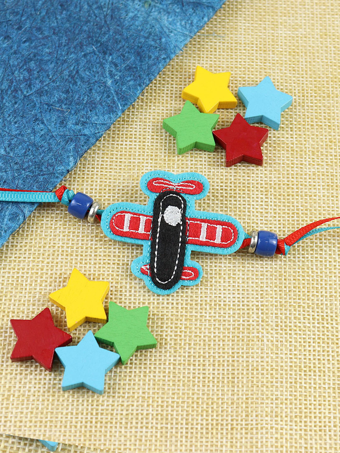 Asthetika Rocket Kids Thread Bracelet Rakhi With Roli Chawal