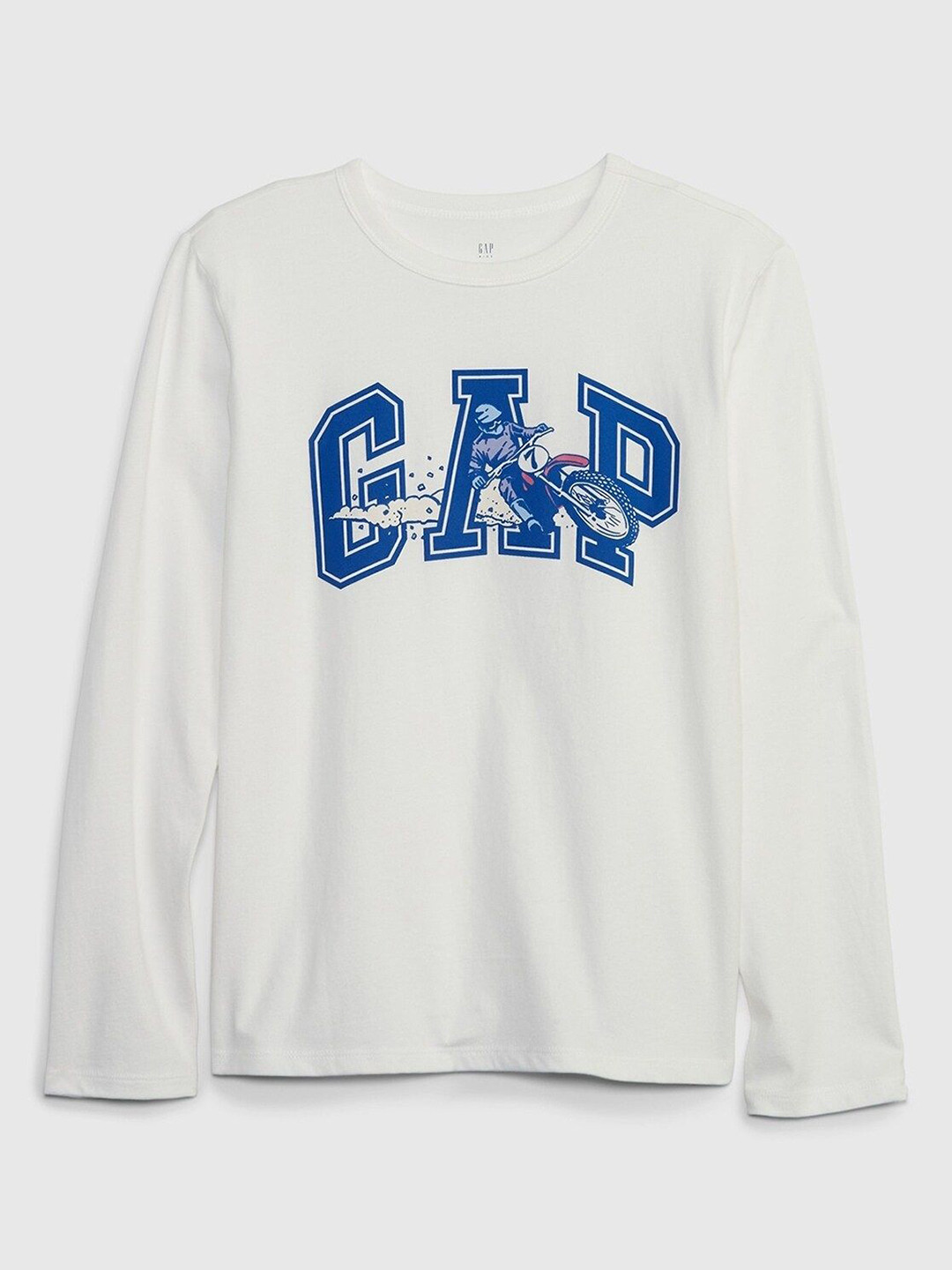 GAP Boys Graphic Logo Printed Pure Cotton Relaxed Fit Round Neck T-Shirt