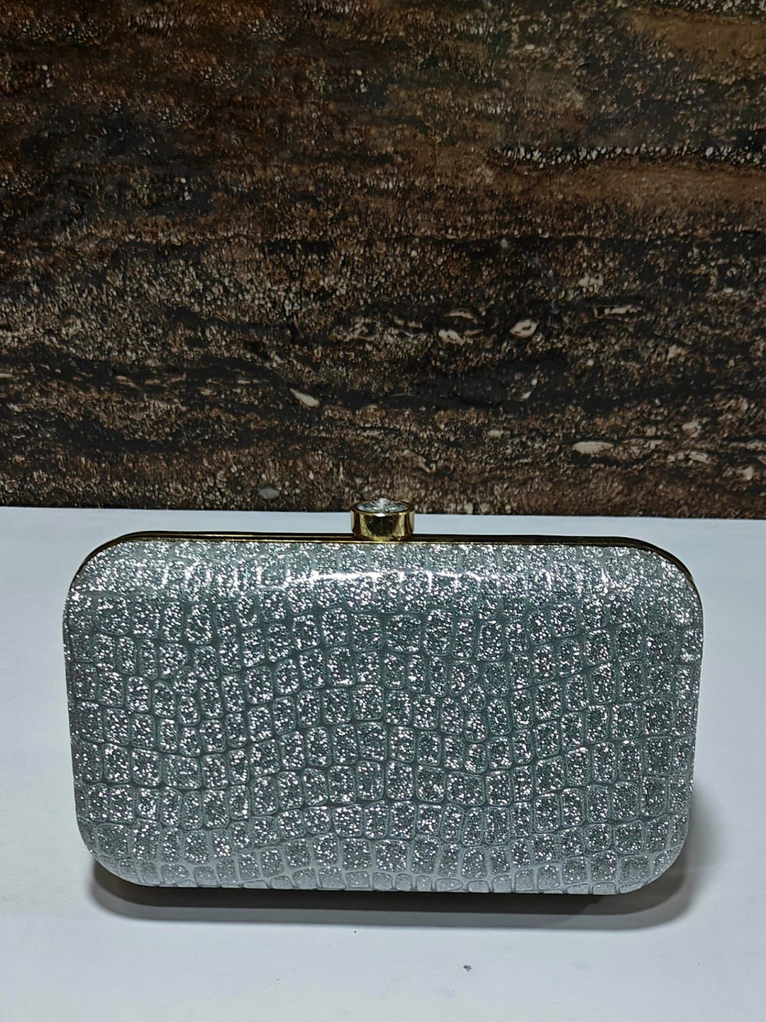 SPADEACES Embellished Elegent Sparkling Foldover Clutch