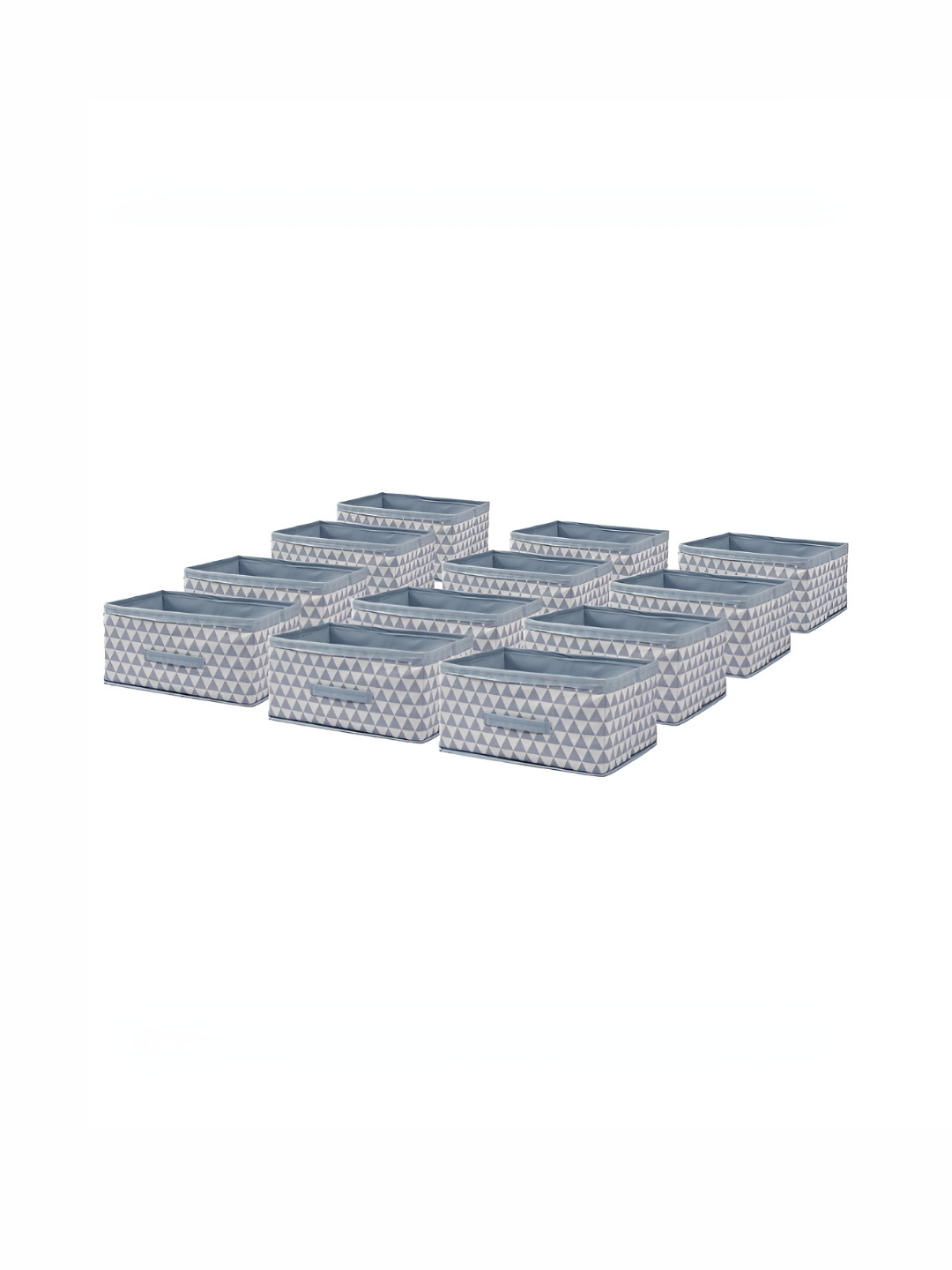 Aura Blue 12 Pcs Foldable Multi-purpose Cloth Organizer for Storage Box Drawing Handle
