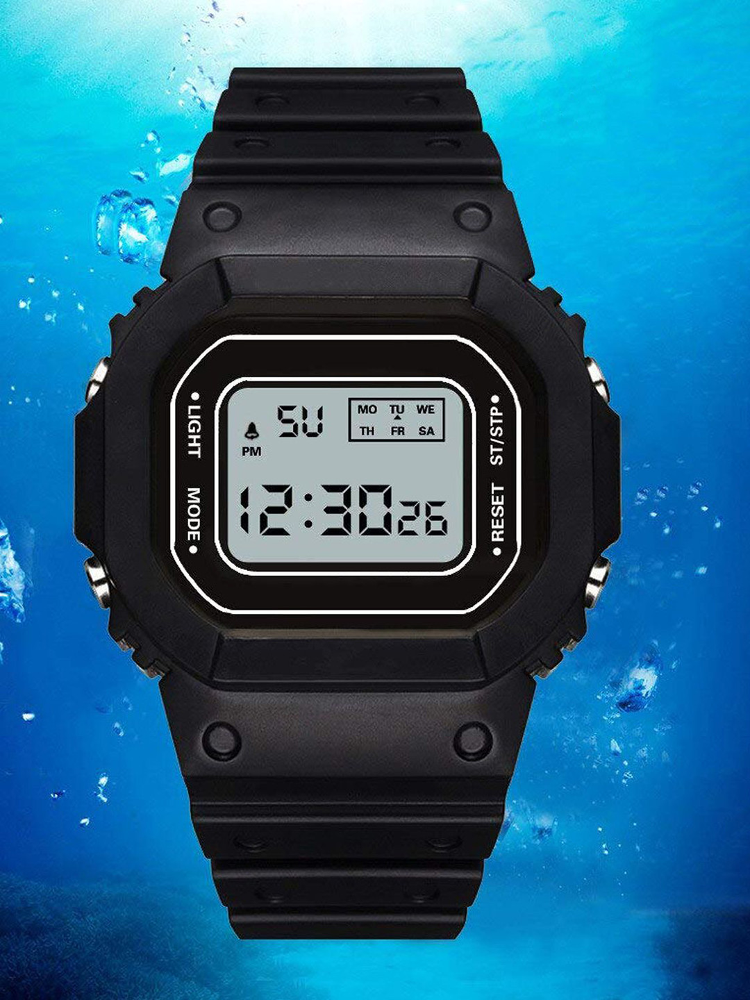 SWADESI STUFF Unisex Kids Dial & Straps Digital Automatic Watch CASI BLACK 90