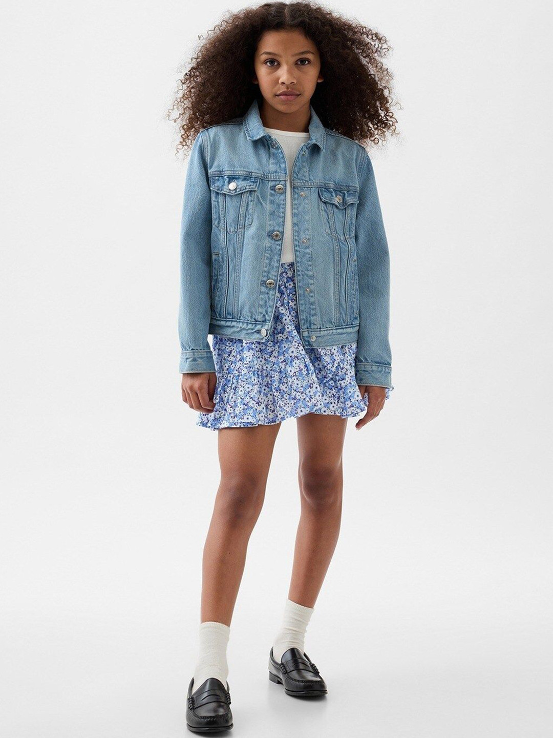 GAP Girls Floral Printed Pure Cotton Mini Skorts