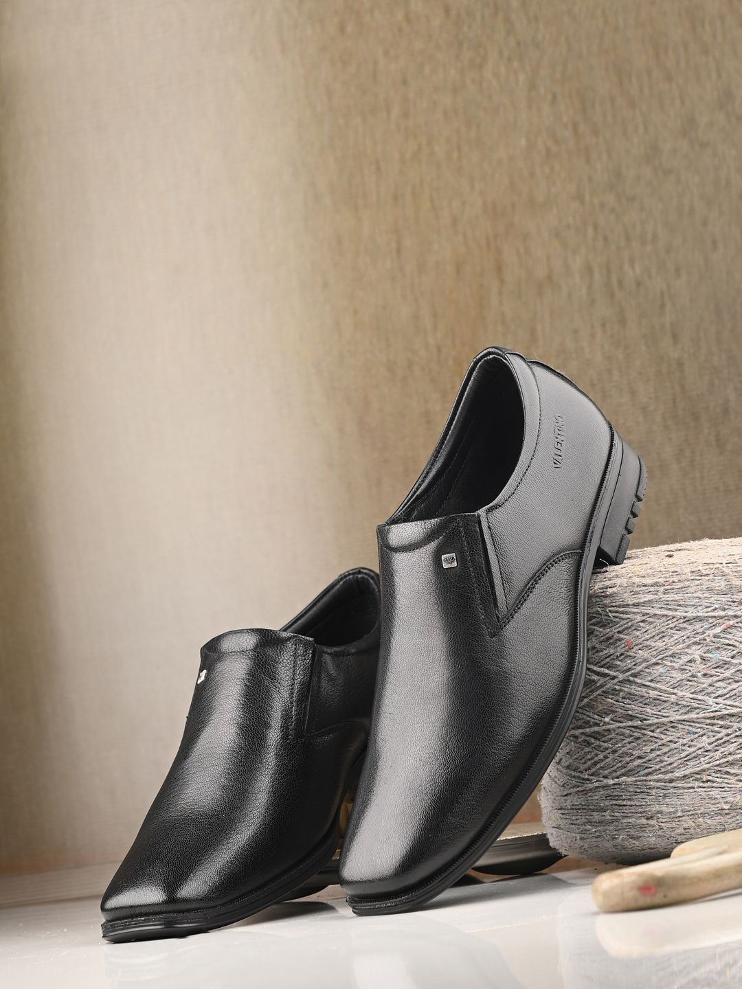 Valentino Men Genuine Leather Formal Slip-Ons