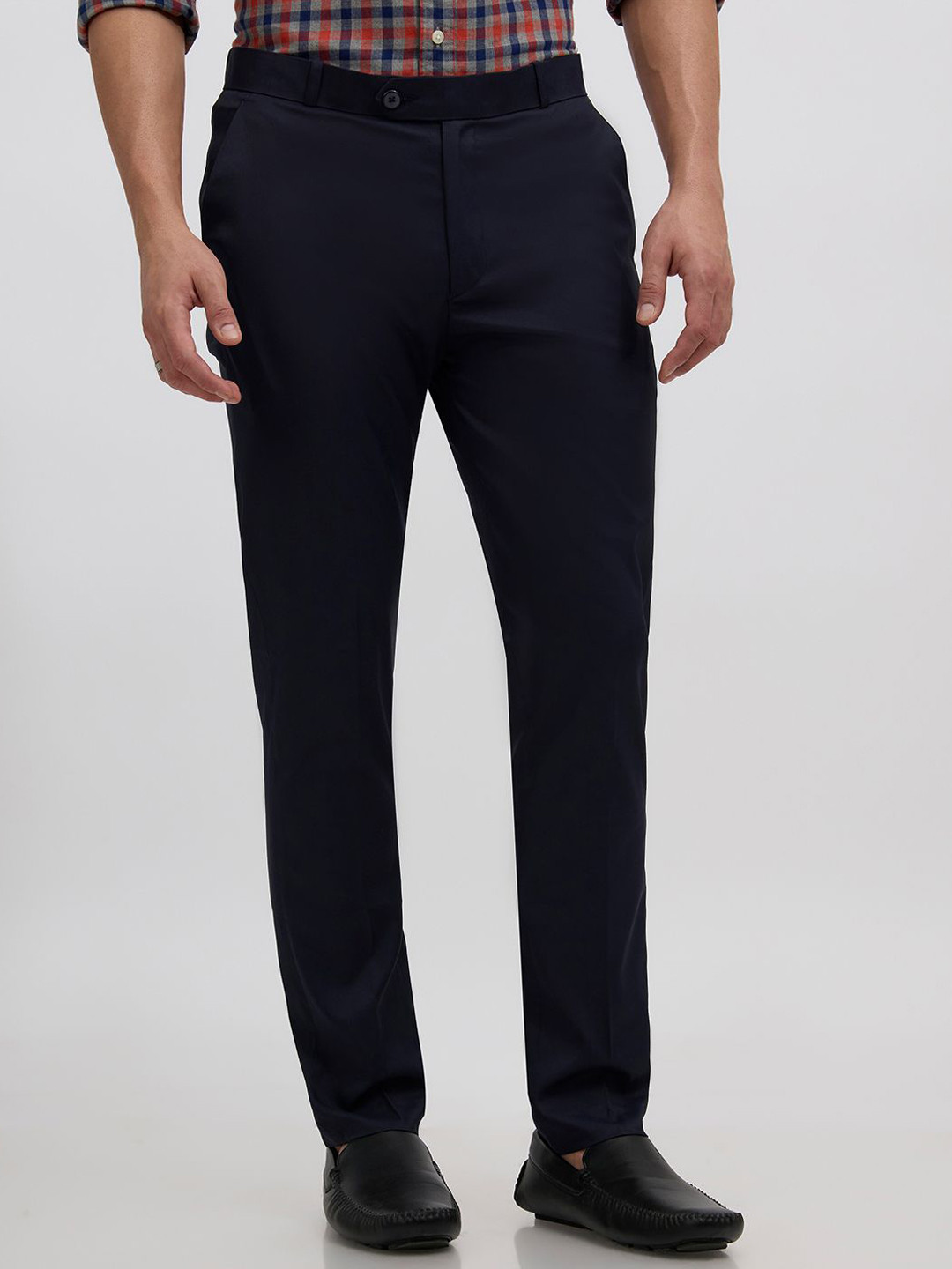 Espanshe Men Falcon Skinny fit Formal Pant Navy Blue