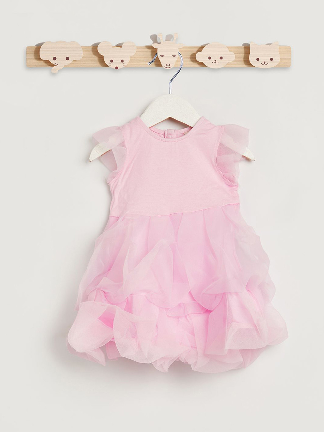 Juniors by Babyshop Round Neck Cap Sleeves Fit & Flare Dress