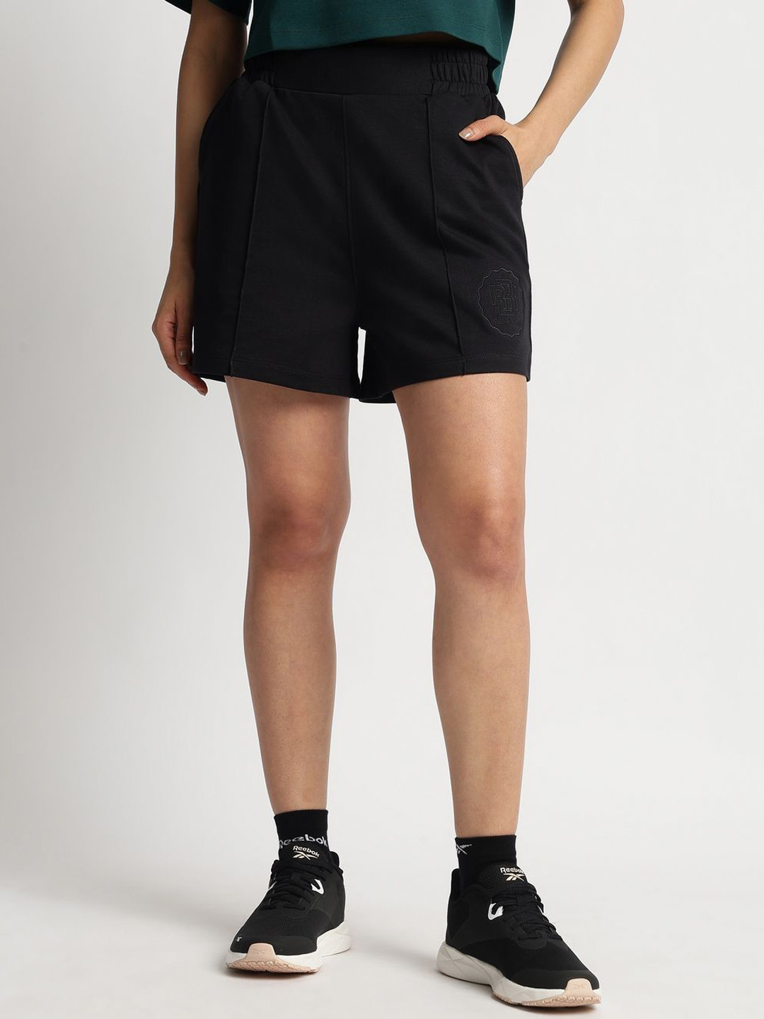 Reebok Women Mid Rise Above Knee Length Shorts