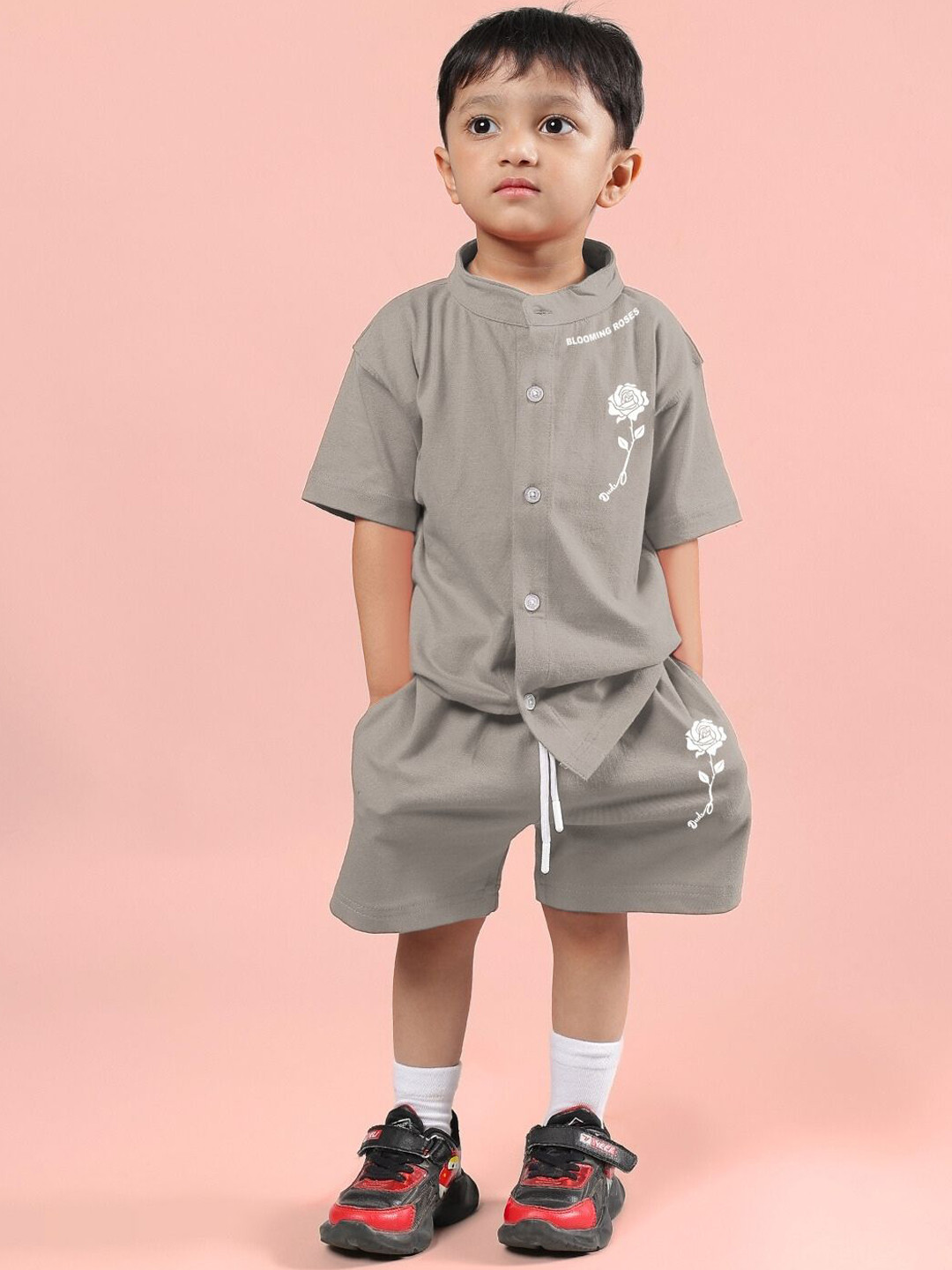 WEARDUDS Kids Limbo Printed Shirt With Shorts