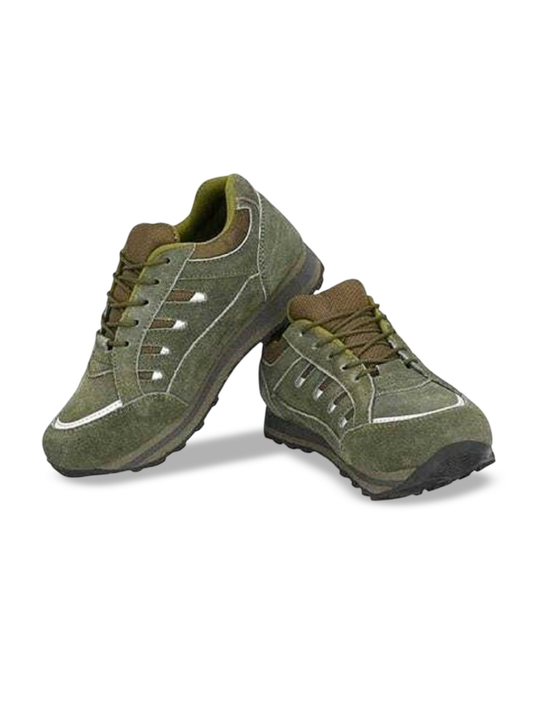 GOOD MINAR Men Woven Design Leather Trekking Shoes