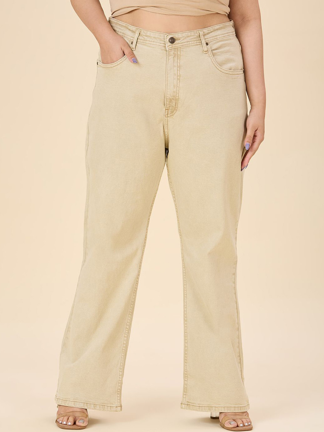 Turning Blue Women Bootcut High-Rise Clean Look No Fade Non Stretchable Jeans